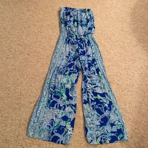 EUC Lilly Pulitzer strapless jumpsuit